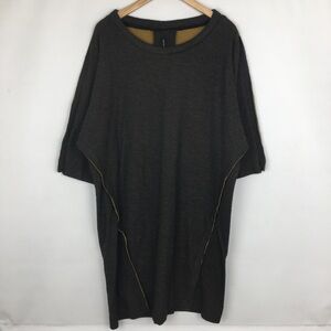 Gershon Bram Gray Boxy Lagenlook Midi Dress Women’s Size L